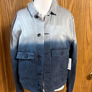 LuLaRoe Ombre Blue Button-Front Jacket